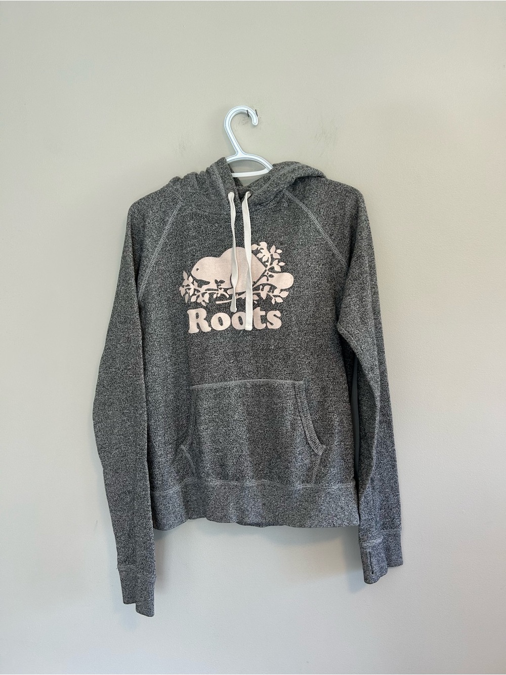 Roots medium grey salt & pepper pullover  Hoodie sweater